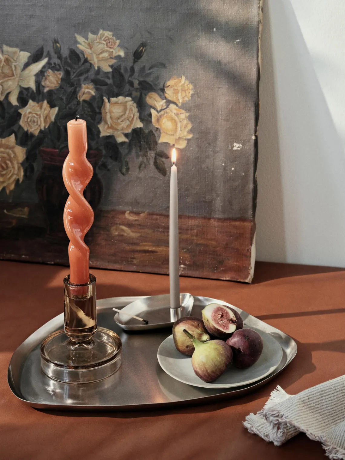 Candelabros|Jarrones>Broste Copenhagen Candelabro con bandeja Mie