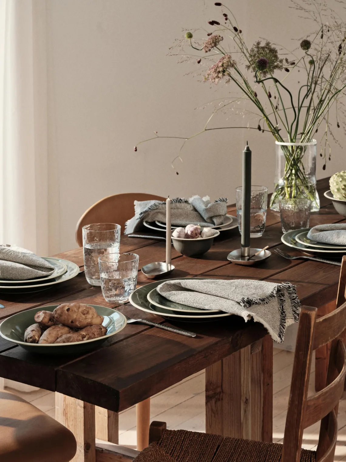 Candelabros|Jarrones>Broste Copenhagen Candelabro con bandeja Mie