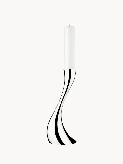 Outlet Candelabro de acero inoxidable con forma orgánica Cobra, 40 cm Candelabros|Velas Y Candelabros
