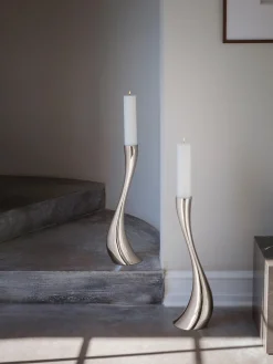 Hot Candelabro de acero inoxidable con forma orgánica Cobra, 60 cm Candelabros|Velas Y Candelabros