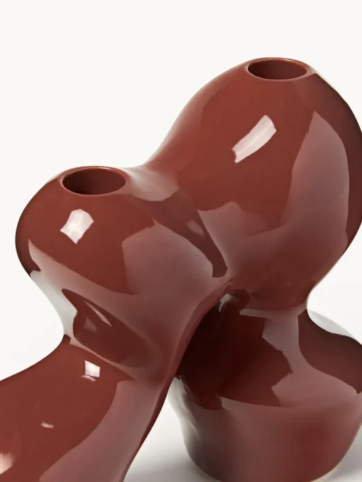Candelabros|Jarrones>Westwing Collection Candelabro de gres Madhuri Rojo óxido