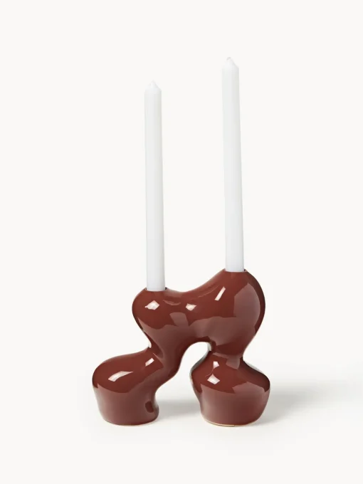 Candelabros|Jarrones>Westwing Collection Candelabro de gres Madhuri Rojo óxido