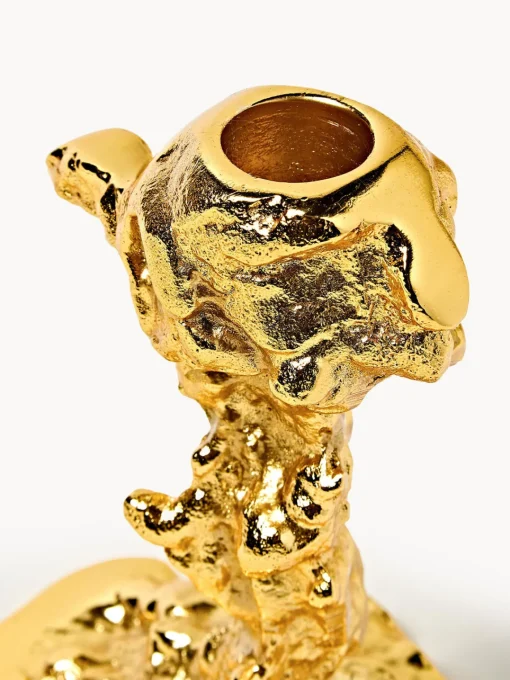 Candelabros|Jarrones>POLSPOTTEN Candelabro de metal Drip Dorado