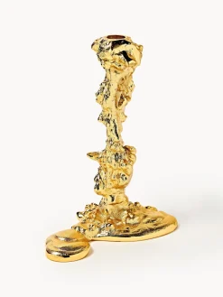 Candelabros|Jarrones>POLSPOTTEN Candelabro de metal Drip Dorado