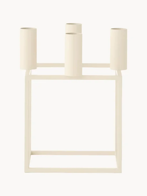 Candelabros|Jarrones>Audo Copenhagen Candelabro de metal Kubus Beige claro