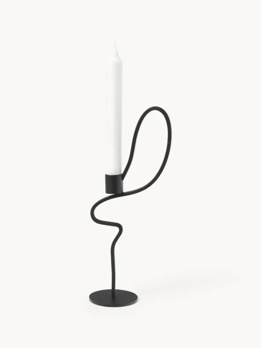 Candelabros|Jarrones>Ferm Living Candelabro de metal Valse Negro