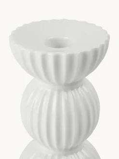 Candelabro de porcelana con relieves Tura Candelabros|Jarrones