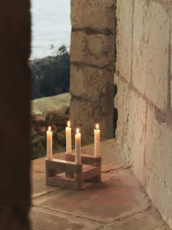 Candelabros|Jarrones>Ferm Living Candelabro modular de travertino Newel