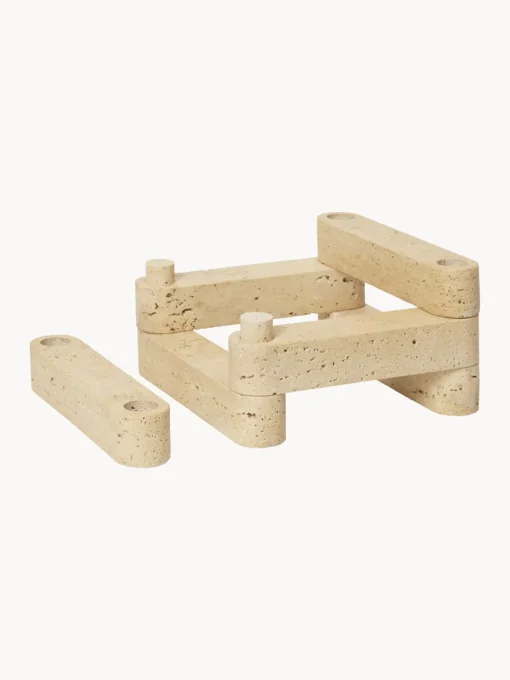 Candelabros|Jarrones>Ferm Living Candelabro modular de travertino Newel