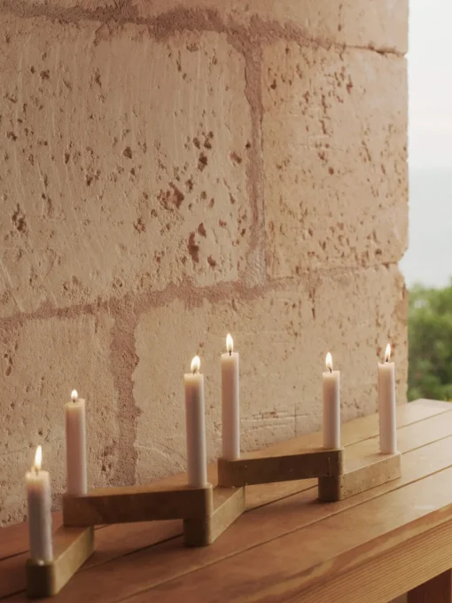 Candelabros|Jarrones>Ferm Living Candelabro modular de travertino Newel