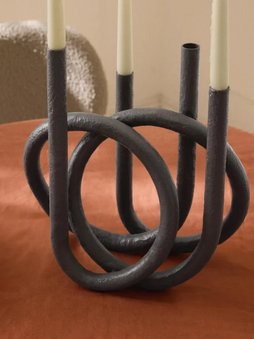 Candelabros|Jarrones>Westwing Collection Candelabro Naia Gris oscuro