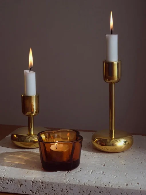 Candelabros|Jarrones>iittala Candelabros de latón Nappula, 2 uds.