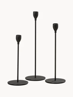 Candelabros|Jarrones> Candelabros Malte, 3 uds. Negro