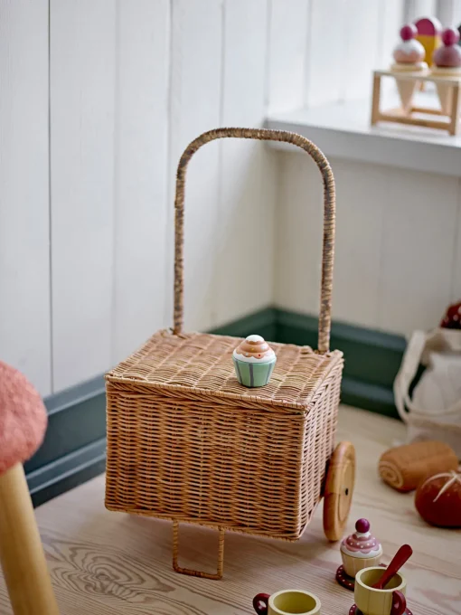 Decoración Infantil|Cestas Y Cajas>Bloomingville Mini Carrito infantil de ratán Penne