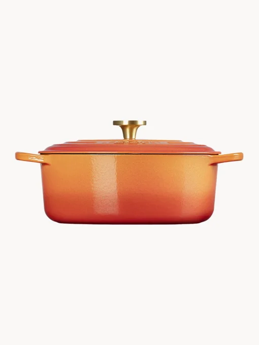Ollas|Ollas>LE CREUSET Cazuela ovalada de hierro fundido Flamme Dorée