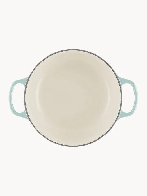 Ollas|Ollas>LE CREUSET Cazuela redonda de hierro fundido Signature Collection, tamaños diferentes Verde menta, plateado