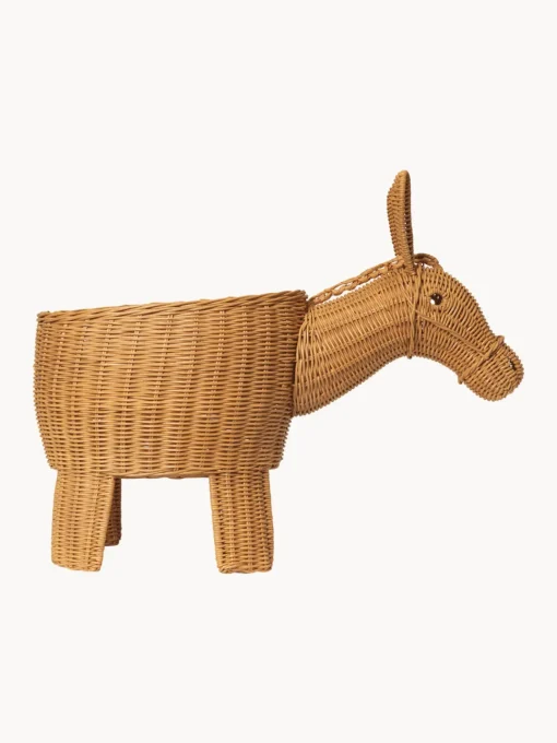 Decoración Infantil|Cestas Y Cajas>Ferm Living Kids Cesta artesanal de ratán Donkey