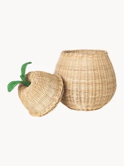 Decoración Infantil|Cestas Y Cajas></noscript>Ferm Living Kids Cesta artesanal de ratán Pear