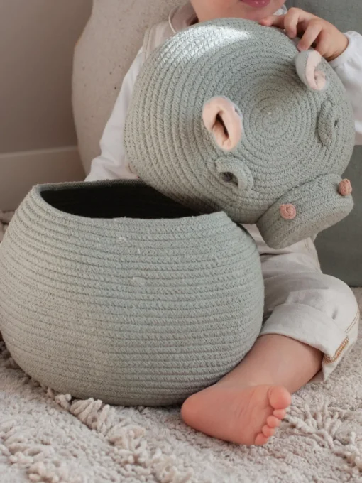 Discount Cesta de almacenamiento artesanal con tapa Niños Decoración Infantil|Cestas Y Cajas