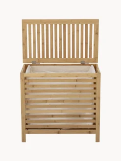 Cestos De La Ropa|Jarrones></noscript>Bloomingville Cesta de lavandería de bambú con bolsa de tela Aden