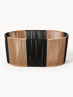 Cestos De La Ropa|Jarrones>Westwing Collection Cesta de ropa artesanal de cuerda Gabe Marrón claro, negro