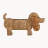 Decoración Infantil|Cestas Y Cajas>Bloomingville Mini Cesta infantil de ratán Palle en forma de perro