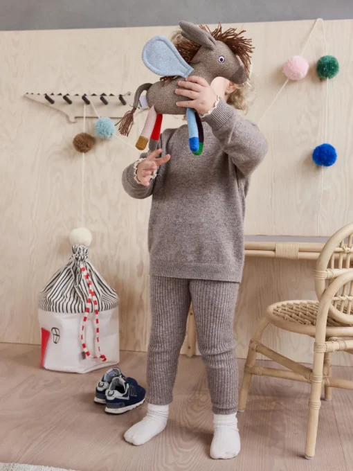 Decoración Infantil|Cestas Y Cajas>Oyoy Living Design Cesta Koya Beige claro, gris antracita, rojo coral