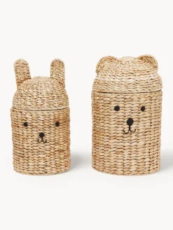 Clearance Cestas artesanales con tapaderas Bear & Rabbit, 2 uds. Niños Decoración Infantil|Cestas Y Cajas