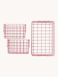 Cestas Y Cajas|Jarrones>Mustard Made Cestas de metal The Baskets, 3 uds. Rosa oscuro