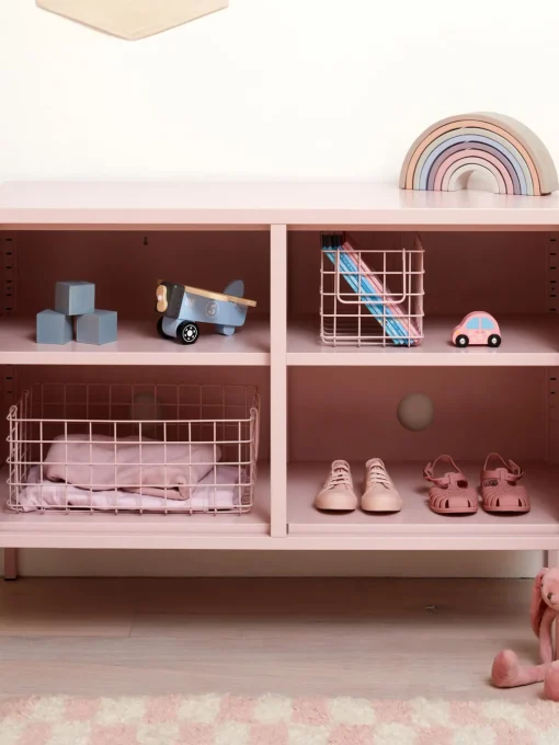 Cestas Y Cajas|Jarrones>Mustard Made Cestas de metal The Baskets, 3 uds. Rosa claro