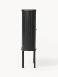 Sifonieres|Sifonieres></noscript>Westwing Collection Chiffonnier acanalado Calary Madera de roble lacada en negro