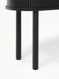 Sifonieres|Sifonieres></noscript>Westwing Collection Chiffonnier acanalado Calary Madera de roble lacada en negro