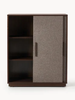 Sifonieres|Sifonieres></noscript>Westwing Collection Chiffonnier de madera con frente tapizado Wisp Madera de roble oscura, taupe