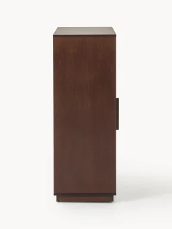 Sifonieres|Sifonieres></noscript>Westwing Collection Chiffonnier de madera con frente tapizado Wisp Madera de roble oscura, taupe