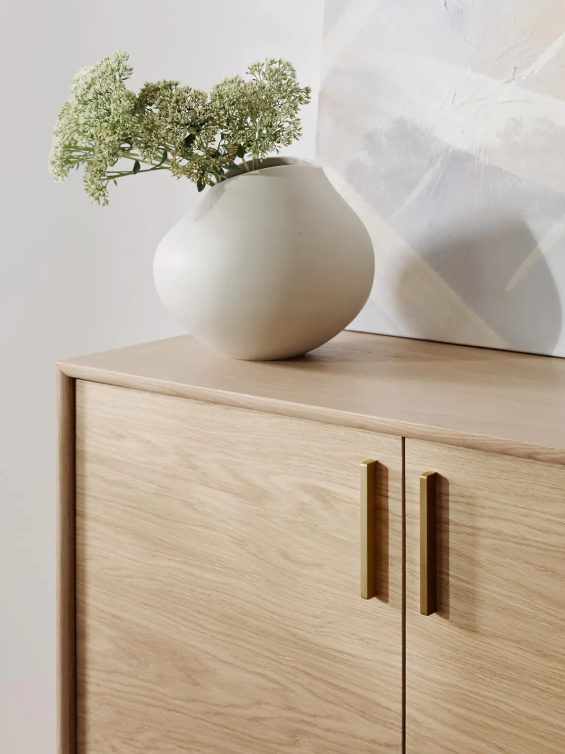 Sifonieres|Sifonieres>Westwing Collection Chiffonnier de madera de roble Diana Madera de roble clara