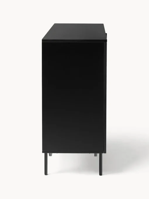 Sifonieres|Sifonieres>Westwing Collection Chiffonnier de madera Elona Negro mate