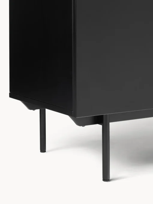 Sifonieres|Sifonieres>Westwing Collection Chiffonnier de madera Elona Negro mate