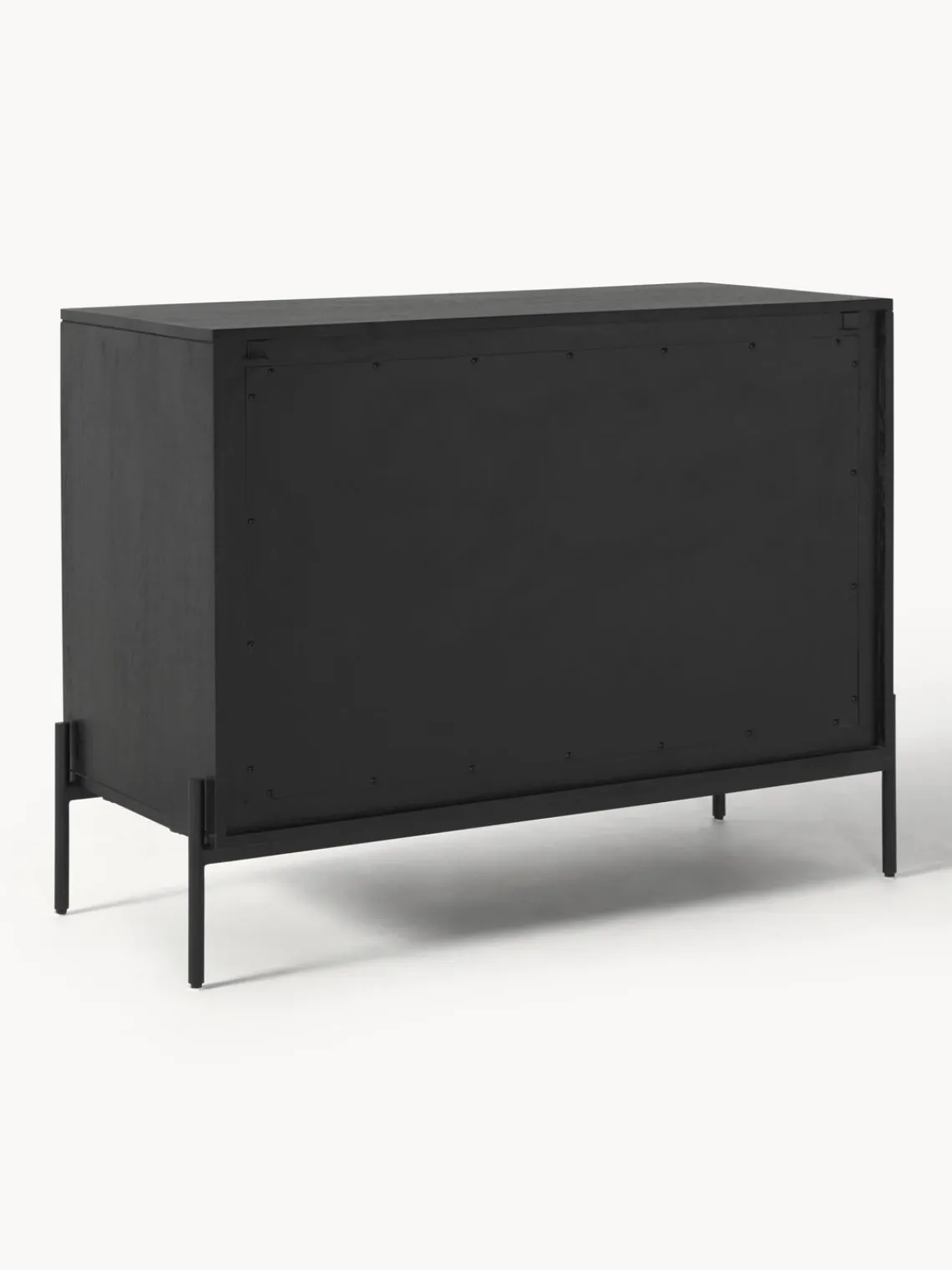 Cómodas|Cómodas>Westwing Collection Cómoda con tejido vienés Vienna Madera de mango, negro