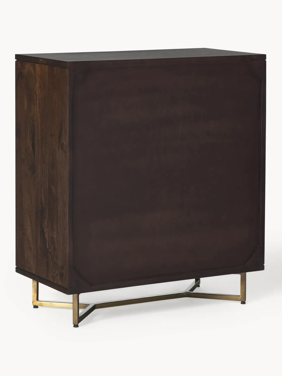 Cómodas|Cómodas>Westwing Collection Cómoda de madera de mango con diseño espiga Luca Madera de mango, dorado