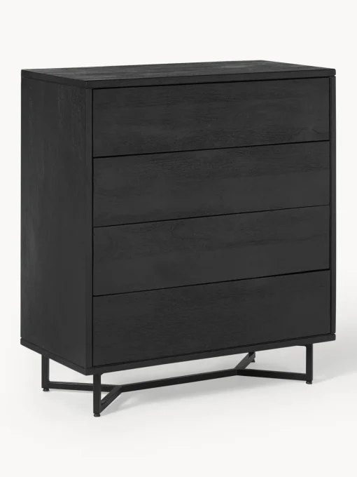 Cómodas|Cómodas>Westwing Collection Cómoda de madera de mango Luca Madera de mango pintado, negro