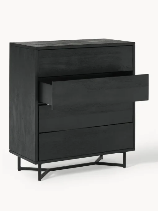 Cómodas|Cómodas>Westwing Collection Cómoda de madera de mango Luca Madera de mango pintado, negro
