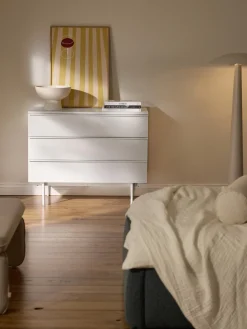 Cómodas|Cómodas>Westwing Collection Cómoda de madera Elona Blanco mate