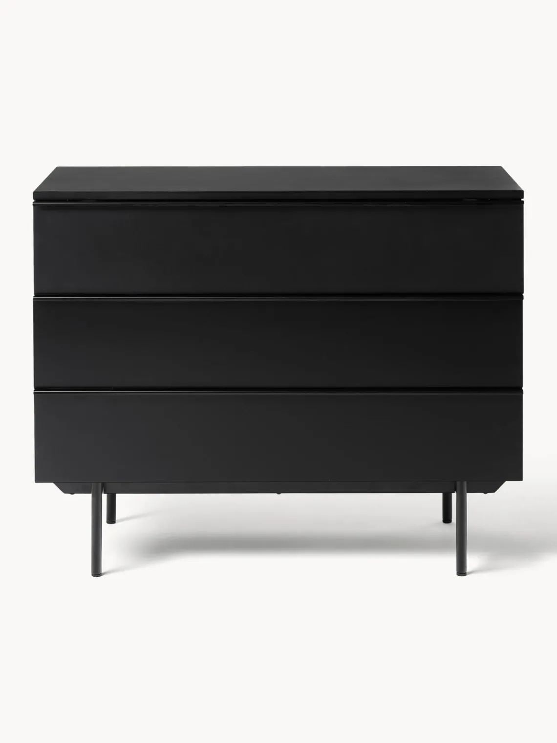 Cómodas|Cómodas>Westwing Collection Cómoda de madera Elona Negro mate