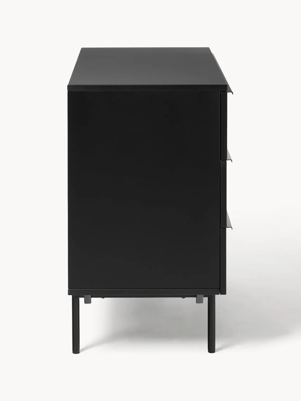 Cómodas|Cómodas>Westwing Collection Cómoda de madera Elona Negro mate