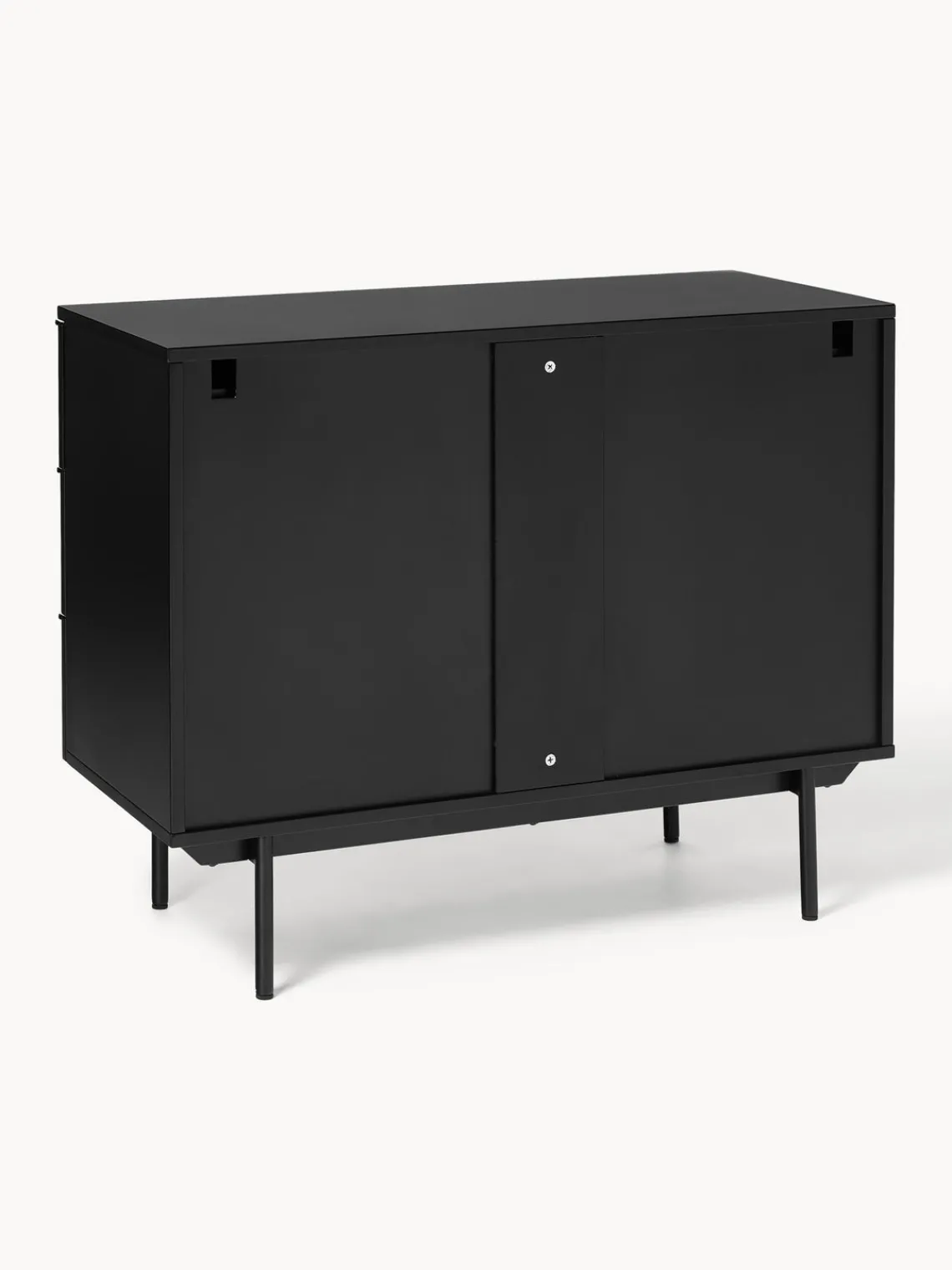 Cómodas|Cómodas>Westwing Collection Cómoda de madera Elona Negro mate