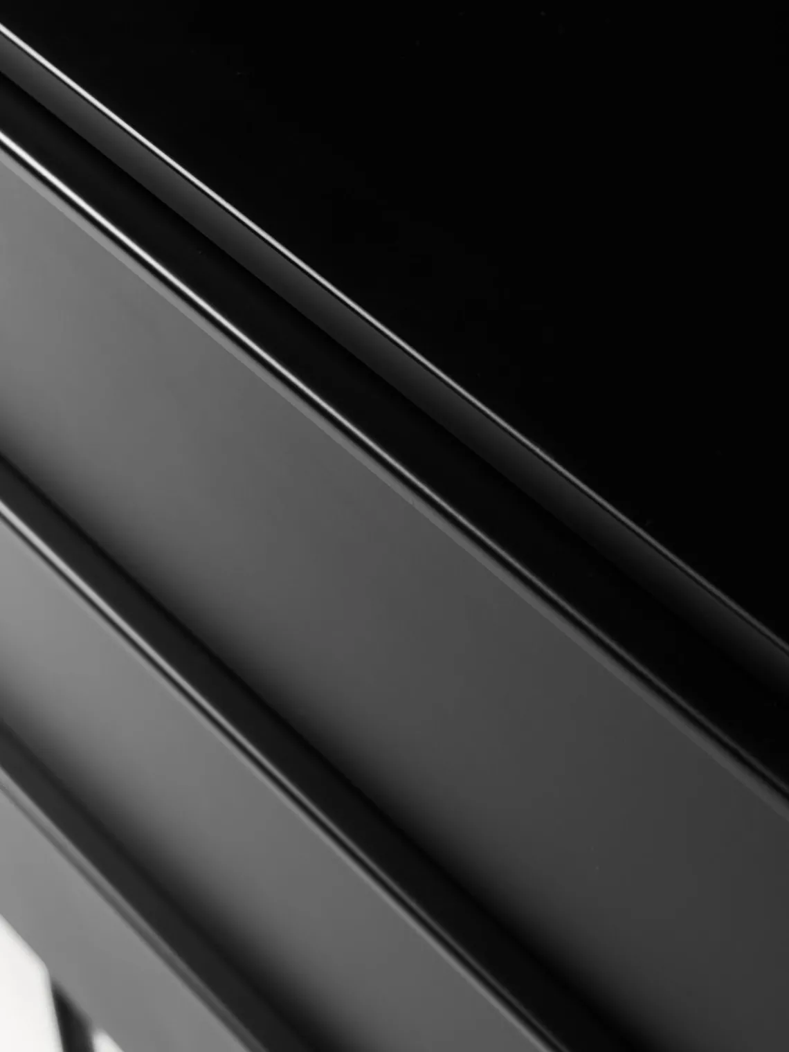 Cómodas|Cómodas>Westwing Collection Cómoda de madera Elona Negro mate