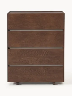 Cómodas|Cómodas></noscript>Westwing Collection Cómoda de madera Larsen Madera de roble lacada en marrón oscuro