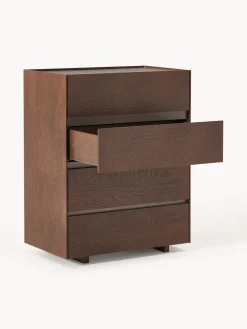 Cómodas|Cómodas></noscript>Westwing Collection Cómoda de madera Larsen Madera de roble lacada en marrón oscuro