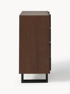 Cómodas|Cómodas></noscript>Westwing Collection Cómoda de madera Ross Madera de roble lacada en marrón oscuro