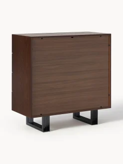 Cómodas|Cómodas></noscript>Westwing Collection Cómoda de madera Ross Madera de roble lacada en marrón oscuro